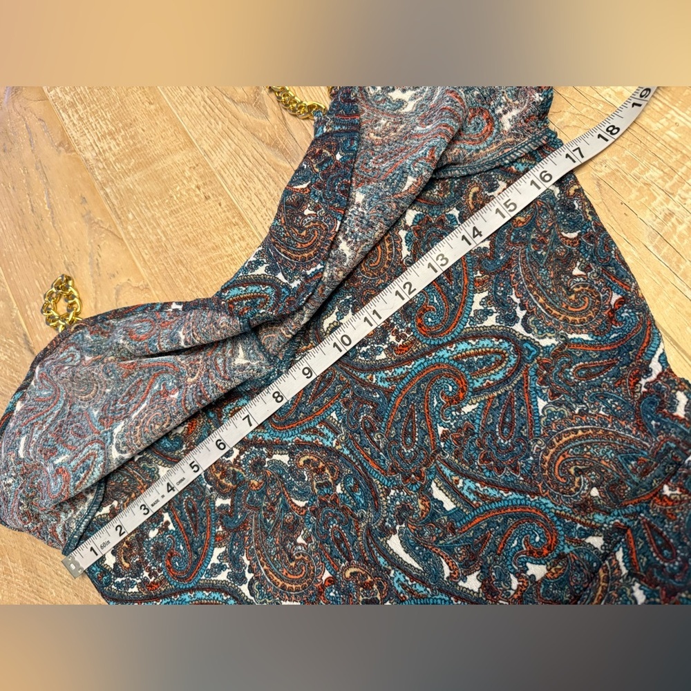 Michael Kors Chain Strap Paisley Maxi Dress S - Picture 9 of 9